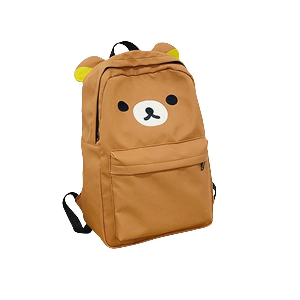 Adorable Cartoon - Eared Kids' Backpacks, Polyester Material, Spacious Storage For School And Travel, With Front Pocket For Easy Access