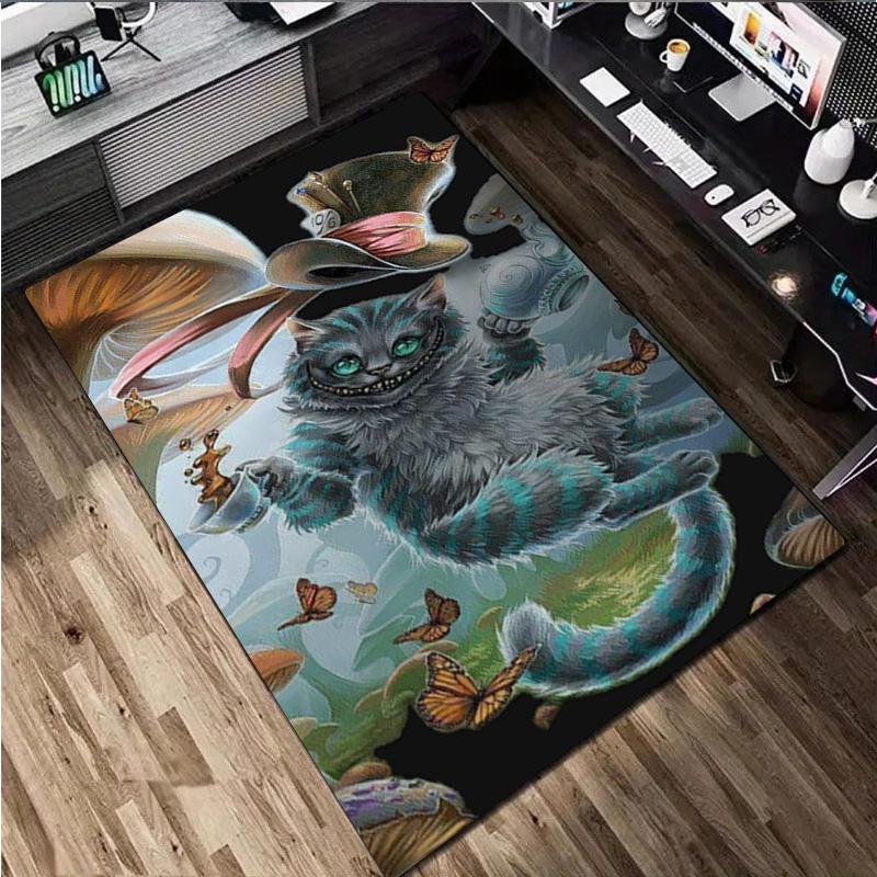 Cheshire Cat Rug Carpet Office Decorative Carpet For Living Room Bedroom Door Mat Floor Rug Computer Chair Area Rug
