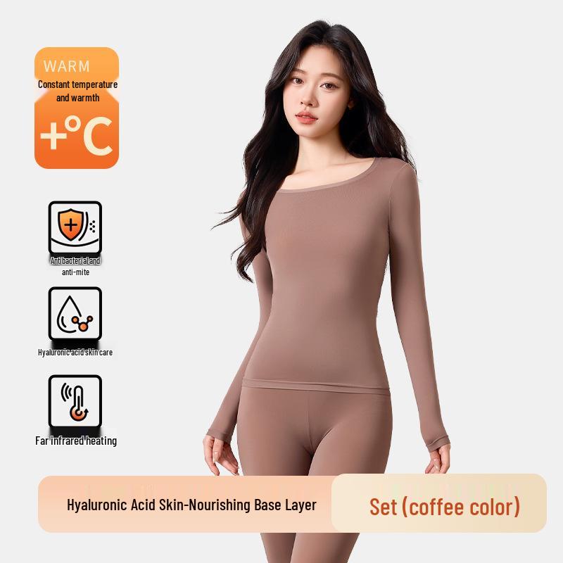 Damen 7A Warme Basisschicht: Wärmeerzeugender, nahtloser, hochelastischer, hautfreundlicher Anzug für Herbst/Winter