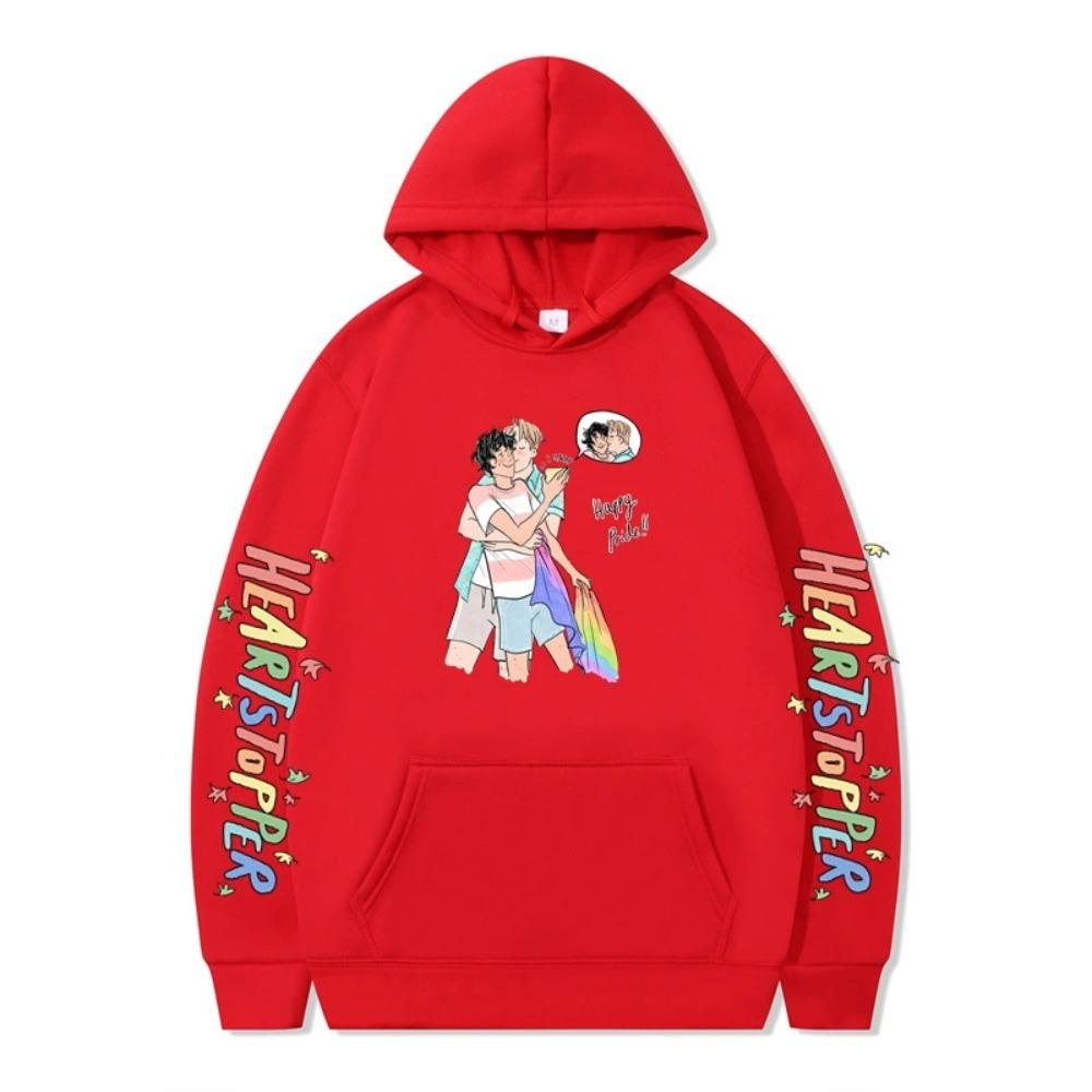 Mode Unisex Lässig Heartstopper Hoodies Sweatshirt Outdoor Sport Cosplay Nick und Charlie Pullover Hoodie Große Größen Cosplay Kostüm