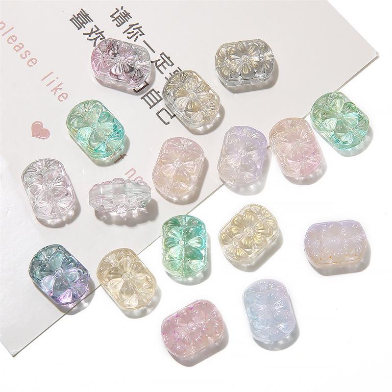 Handmade Glass Flower Beads Bracelet & Necklace Supplies