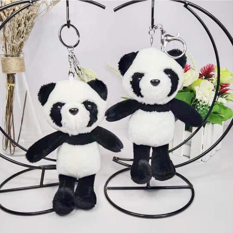 Stuffed Delightful Panda Toy Keychain Ultra Soft 18cm Creative Backpack Accessory