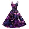 Women's Halloween Print Sexy Off-The-Shoulder Punk Vintage Dress
