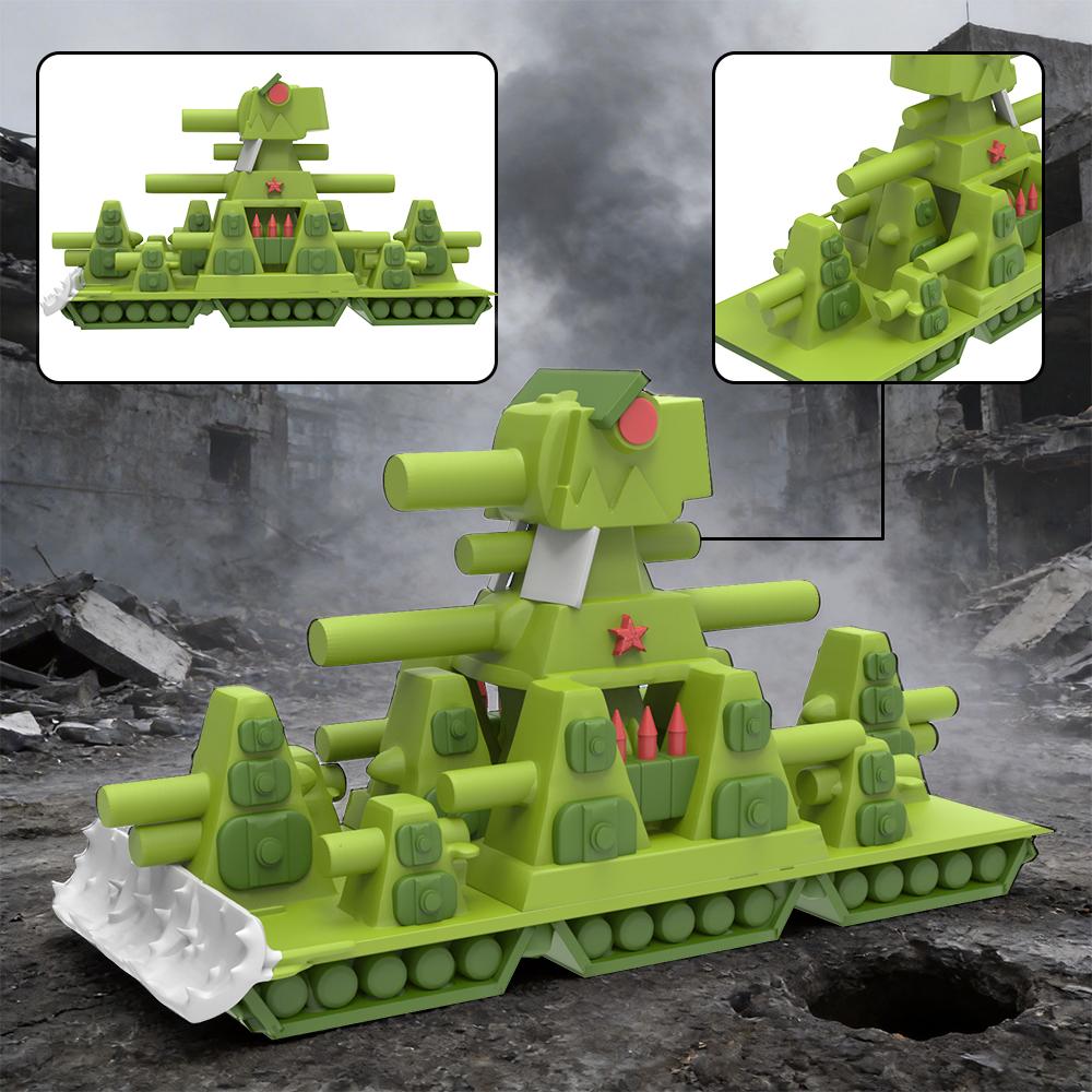 New Military Tank 3D Printed KV44 Carl Monster Tank Model Action Figures for Military Enthusiast Collectors of Model Figures