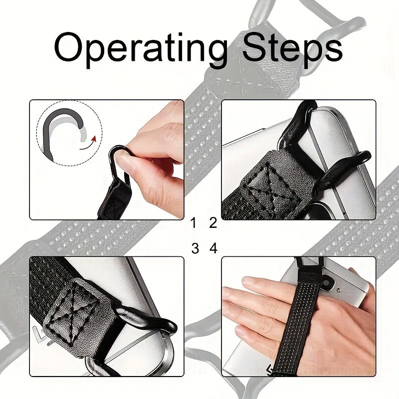A Phone Drop-Resistant Strap with an Elastic Holder, Designed for One-Handed Operation, Featuring a Creative Anti-Slip Grip