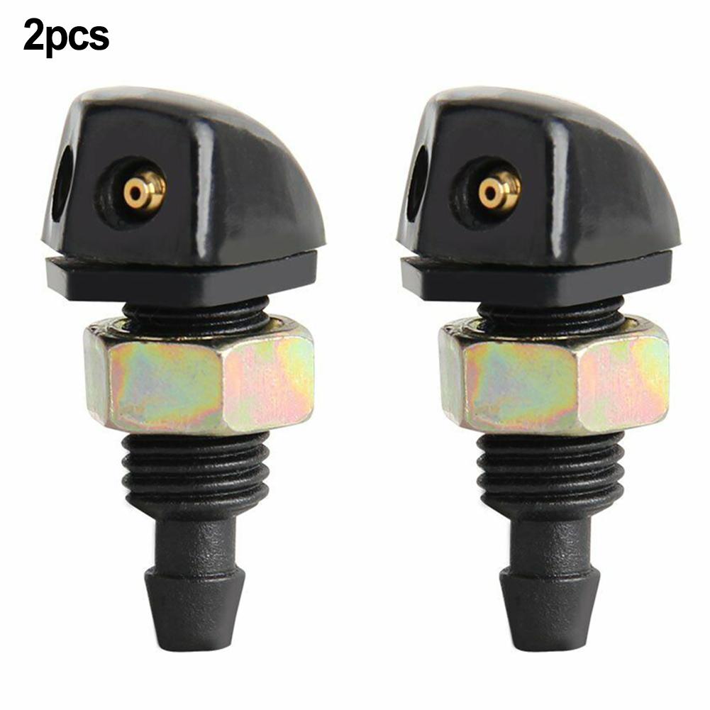 2Pcs Universal Car Front Windshield Wiper Washer Nozzles Jet Sprayer Sprinkler Water Spout Outlet Auto Accessories