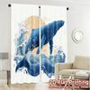 2pcs   2D FLAT PRINTING Curtains (Without Rod) Ocean Symphony Minimalist Chic Curtains Durable Polyester Curtains Home Decor