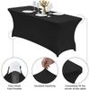 4 6 8 FT Spandex Table Cover Universal Fitted Stretch Tablecloth Rectangular Table Cloth Protector For Outdoor Birthday Wedding