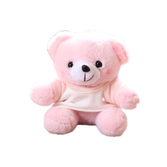 Doll Keychain Plush Pendant Bear T-Shirt Design Lightweight Key Holder Easy to Carry Keychain Backpack Accessories