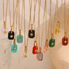 MamacitaSlay Y2K Color Acrylic Eight Pointed Star Pendant Necklaces For Women Stainless Steel Women's Jewelry Accessories Gift