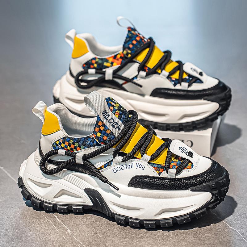 Shoes for Men High Quality Trend Light Platform Sneakers Fashion Retro Heightening Casual Thick Sole Men Shoes Zapatillas Hombre