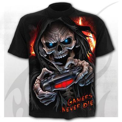 Werewolf Pattern T-skjorter herre punk stil 3D skjorter O-hals t-skjorte Sommer mote Topper gutteklær stor størrelse streetwear