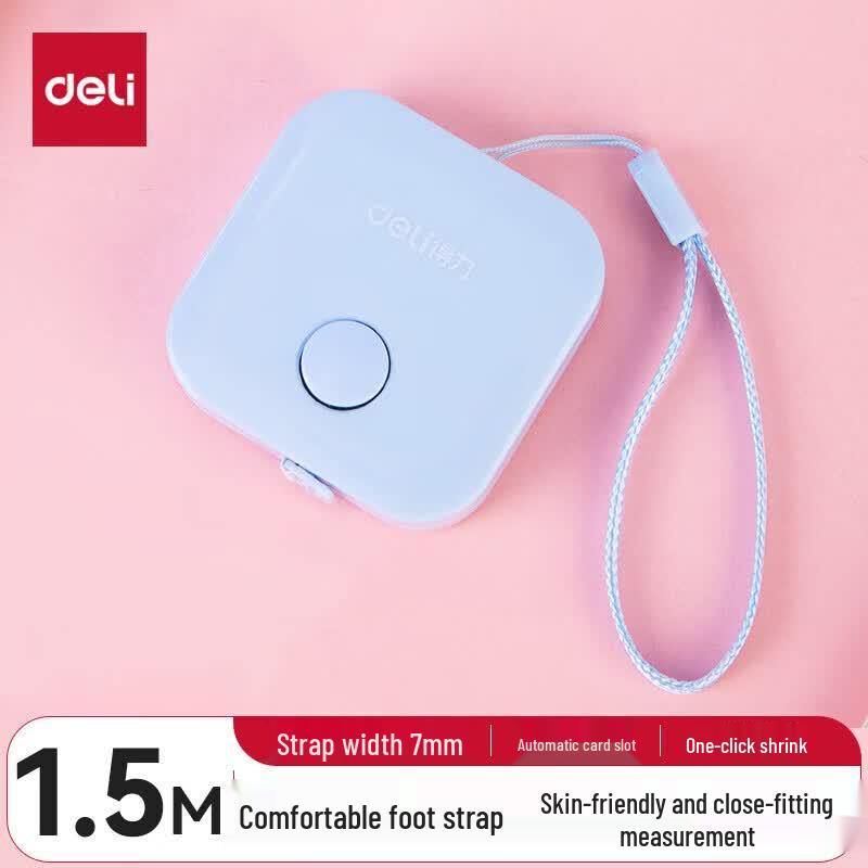 Deli 1.5M Mini Auto-Lock Retractable Tape Measure