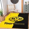 Borussia Dortmund Personalized Name Floor Rug Office Rug Perfect for Hallway Dining Room Dormitory Playrooms Antislip Carpet Decorate Offices