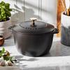 Staub Cocotte de GOHAN Schwarz L Reis 3 Gusseisen Emaille Reis IH Kompatibel Japanisches Produkt mit Seriennummer La Cocotte de GOHAN "La 20cm" Topf, Tassen, Topf,