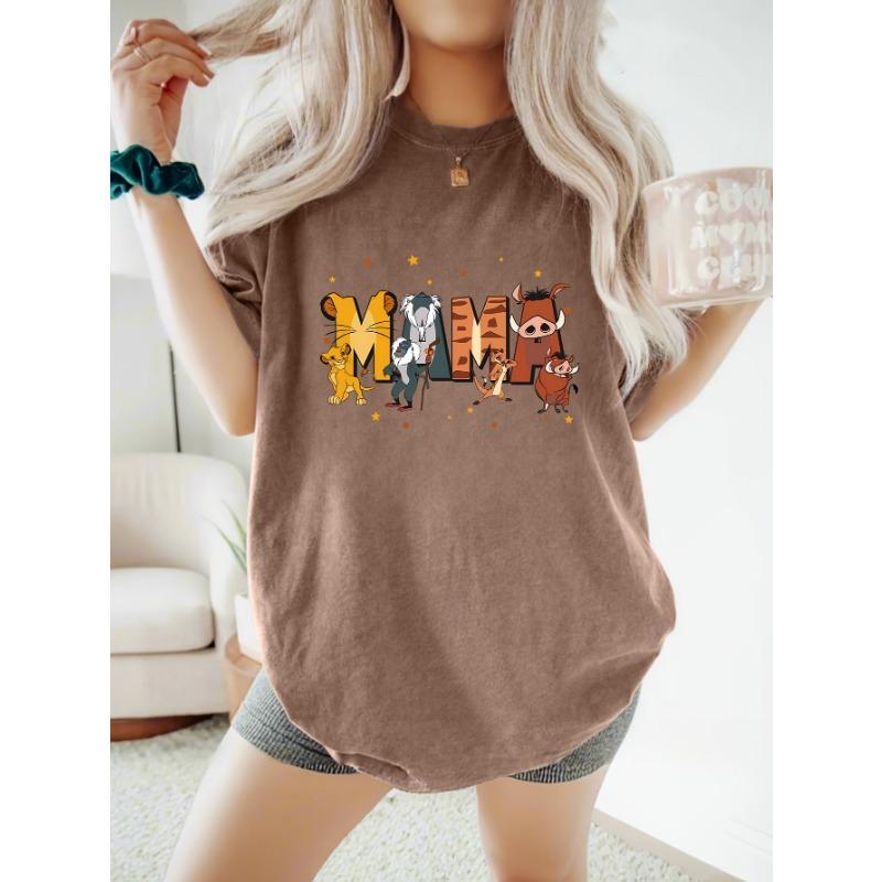 T-shirt da Donna Carino Stampa Animalier Moda Casual Girocollo Manica Corta Outdoor Strada Oversize Estiva Abbigliamento Donna