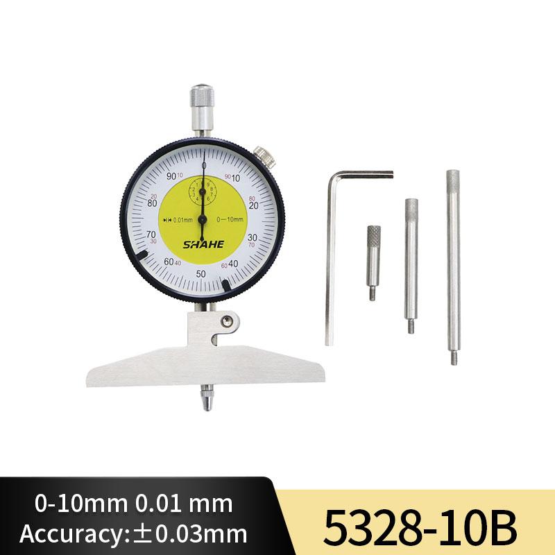 SHAHE Harden Alloy Dial Indicator Digital Depth Gage 0-100mm Depth Indicator Dial Depth Gauge 0.01mm