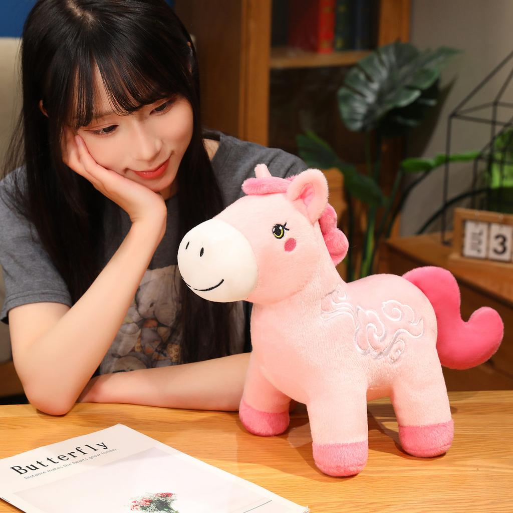 Niedlich niedlich niedlich Glückswolke Pony Puppe Plüschtier Pony Tierkreiszeichen Pferd Puppe Junge Beruhigungspuppe