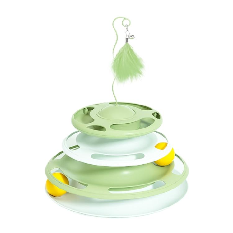 Cats Toy RollerTrack Toy Funny Turntable Cats Teaser Indoor Entertainment Toy