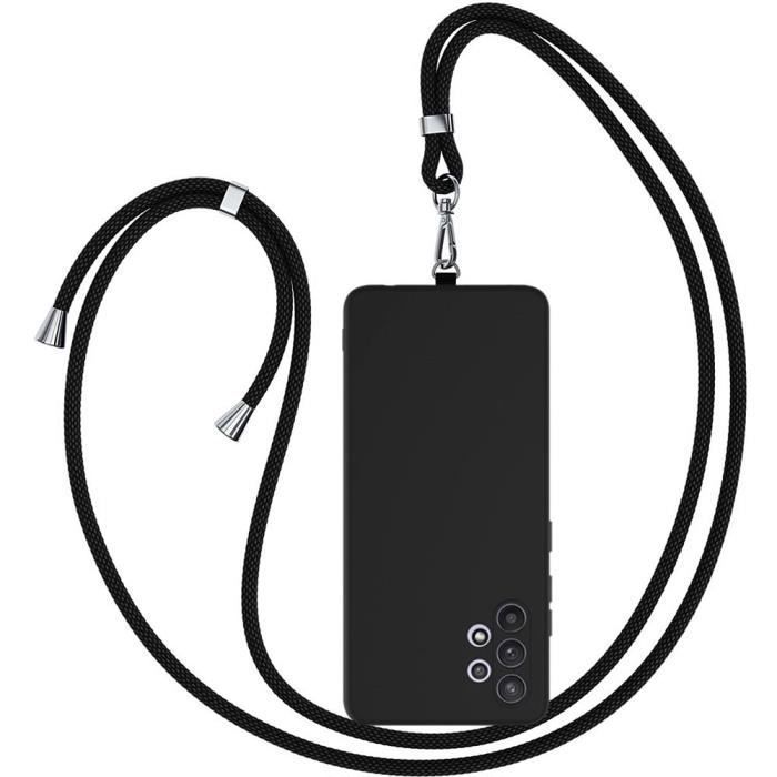 Coque de Protection - PROSHOP - pour Samsung Galaxy A32 5G - Souple - Noir - Avec Bandoulière