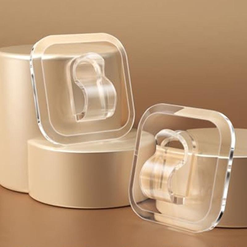 Removable Light Line Holders with Adhesive Mounting Transparent Plastic Clip for No Damage Installation for Indoor