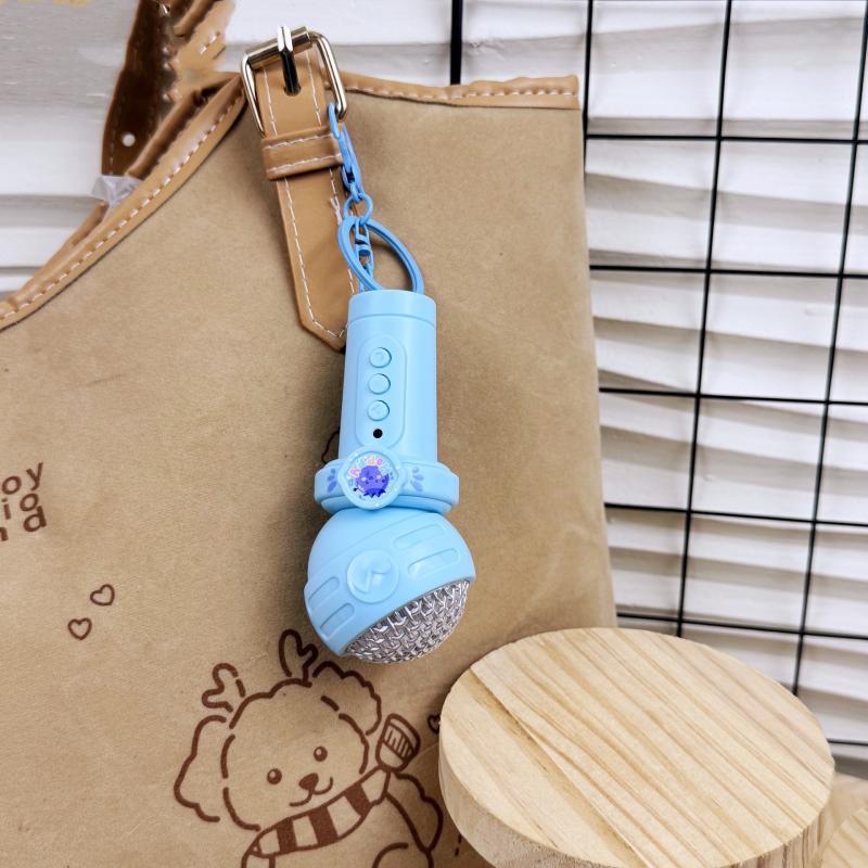 Cartoon Mini Multifunktionales Aufnahme-Mikrofon Schlüsselanhänger Rucksackanhänger Originalität Schultasche Anhänger Kinderspielzeug