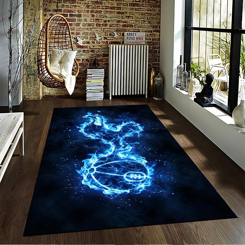 Fiery Blue Dragon Design Designed floor mat, suitable as a non-slip mat for the living room or bedroom sofa