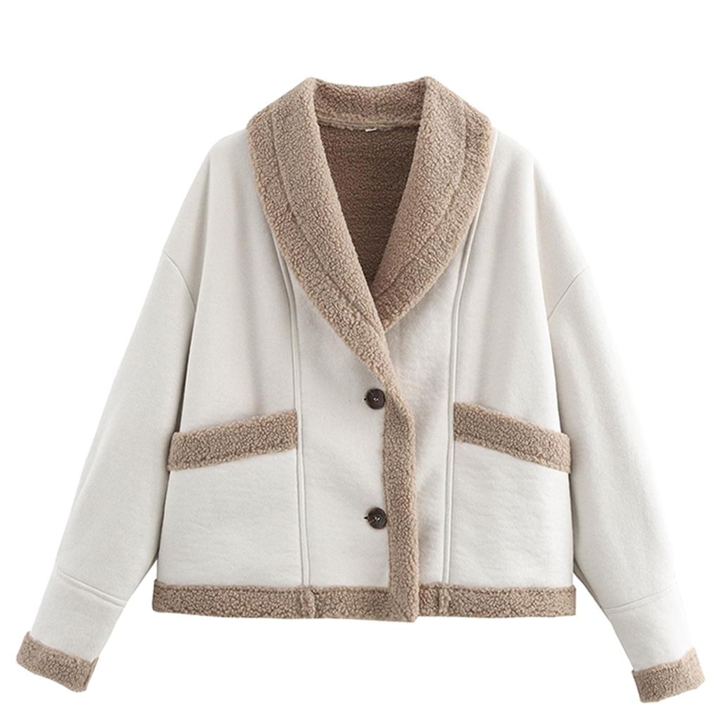 Women's Fashion Retro Coat With Lapel And Loose Top Coat