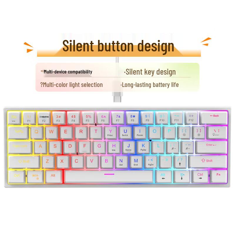 

Wired 61-Key RGB Backlit Mechanical Gaming Keyboard