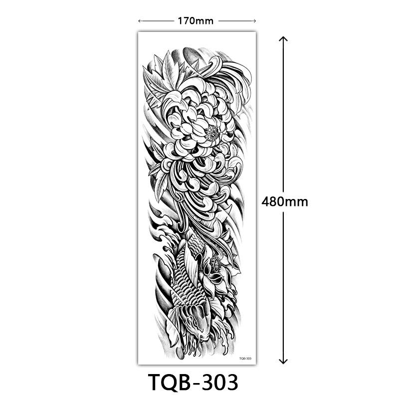 Full Arm Tattoo Sticker, Full Arm Big Picture Tattoo Sticker, Flower Arm Tattoo Sticker Tattoo