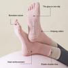 1 Pair Yoga Toe Socks with Non-slip Gripper Breathable Moisture-Wicking Ballet Dance Fitness Pilates Athletic Gym Sports Mid-calf Socks