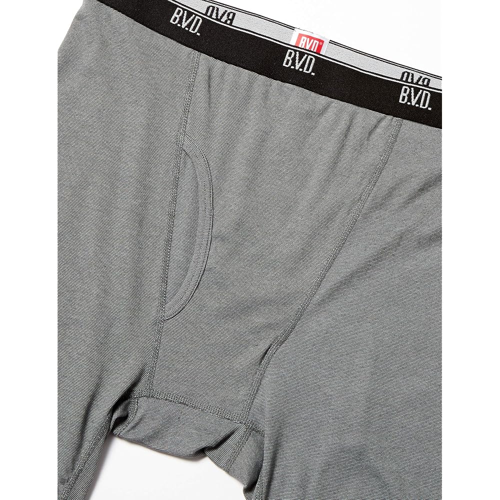 BVD Boxer Briefs, Open Front, Long Boxer, 3-Pack Assorted Set, Moisture-Wicking, Relaxed Fit,