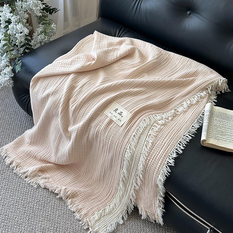 A-Class All-Cotton Gauze Summer Quilt & Blanket for Airplane, Sofa, or Office Nap