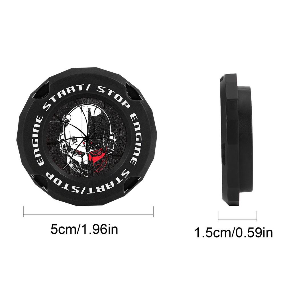 Car Ignition Button Cover Car Engine Button Decoration Start Stop Button Cover Car Engine Button Decoration Ring Engine Stop