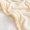 Beige Plush Fuzzy Fleece Throw Blanket Washed Soft Breathable Fluffy Warm Blankets for Couch Bed Living Room Use Home Decoration