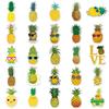50-Piece Pineapple Suitcase Stickers: Creative Waterproof Cartoon Decor for Scooters, Computers, and Tablets.