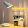 LED Desk Lamp with Eye Protection, Three-Level Dimming, USB Charging & Plug-in, Dual Use for Bedroom or Dorm.