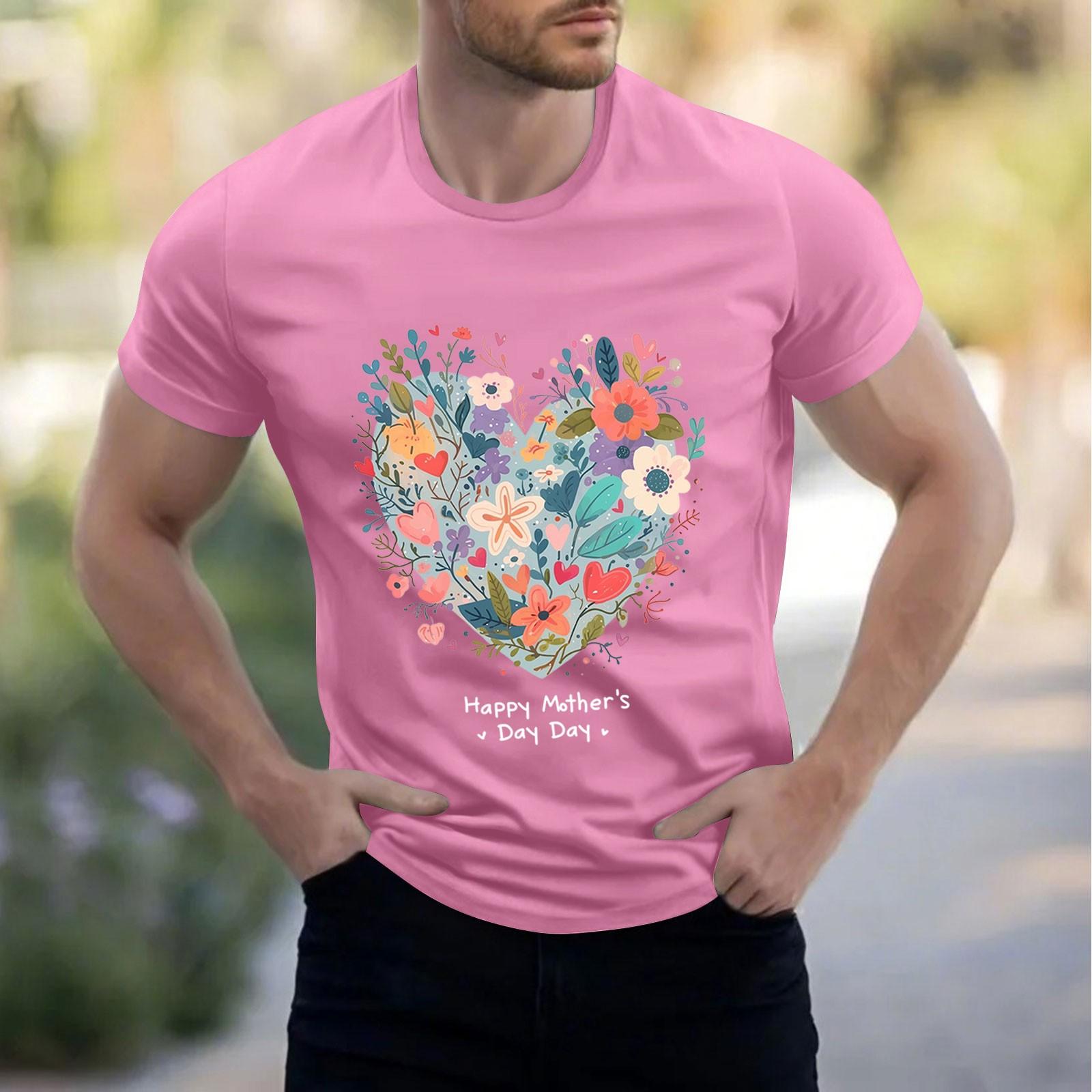 

Мужская рубашка с воротником-стойкой и коротким рукавом, свободная рубашка для отдыха и отдыха, мужская L розовый