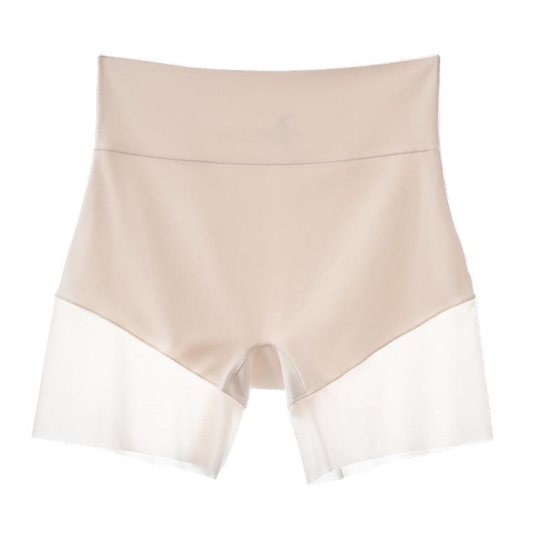 Seamless High-Waisted Hip-Lifting Mesh Ice Silk Safety Shorts