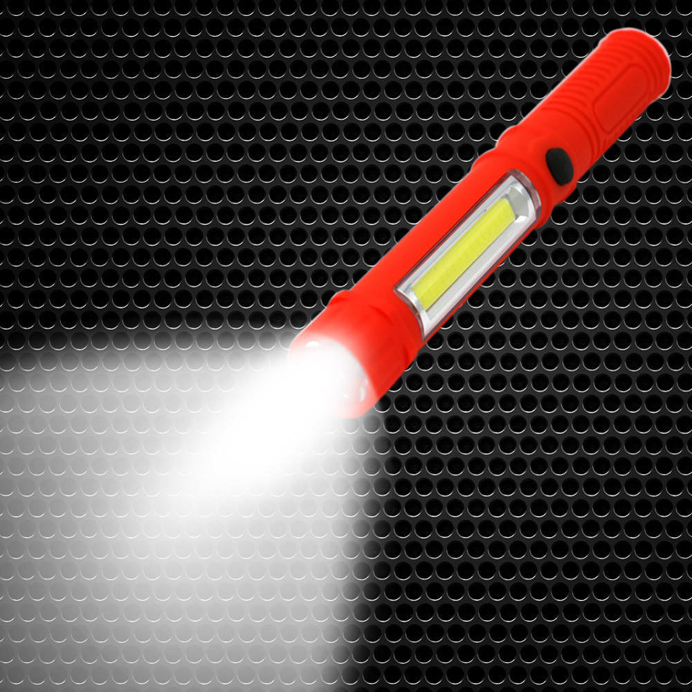 (O casă grozavă)Lanternă super luminoasă COB LED de buzunar pentru inspecție pentru lumină de lucru, cu clemă