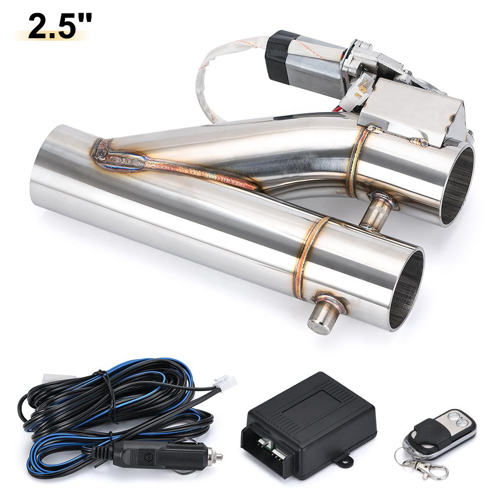 Universal Stainless Steel 304 2.0 2.25 2.5 3 Dual-Valve Electric Exhaust Downpipe Cutout With Remote Wireless Accessories 2.5 inch EMP86