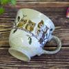 Waza No Kura Stylish Coffee Kutani Ware Owl Made In Perfect As a Birthday 60th 70th 77th or 88th Birthday Celebration Gift Mug, Design, High-Quality