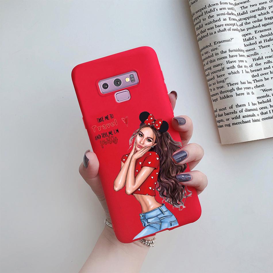 For Samsung Galaxy Note 9 Case Cover Cute Cat Cartoon silicon Back Cover TPU Funda For Samsung Galaxy Note 9 Note9 Phone Case