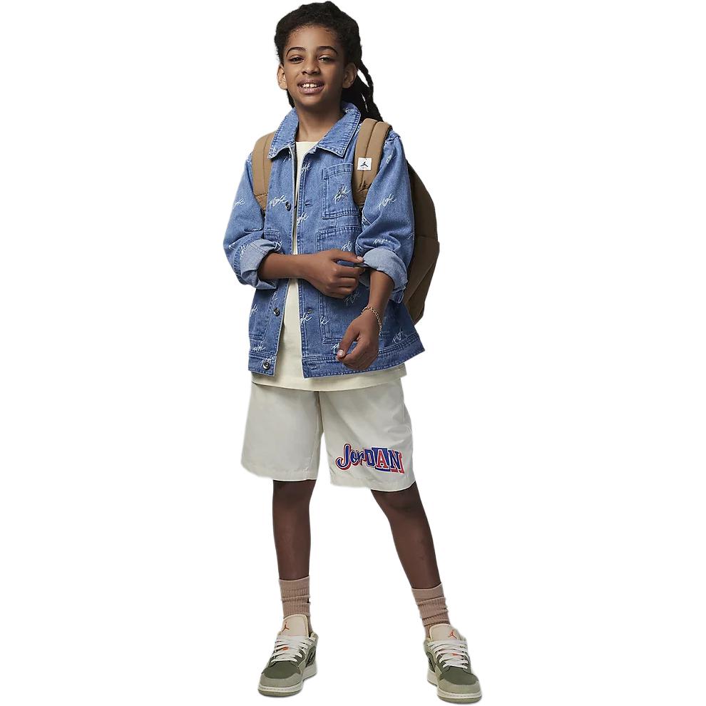 Jordan Flight Heritage Denim Jacket Blue Gray Kids' HF2621-436