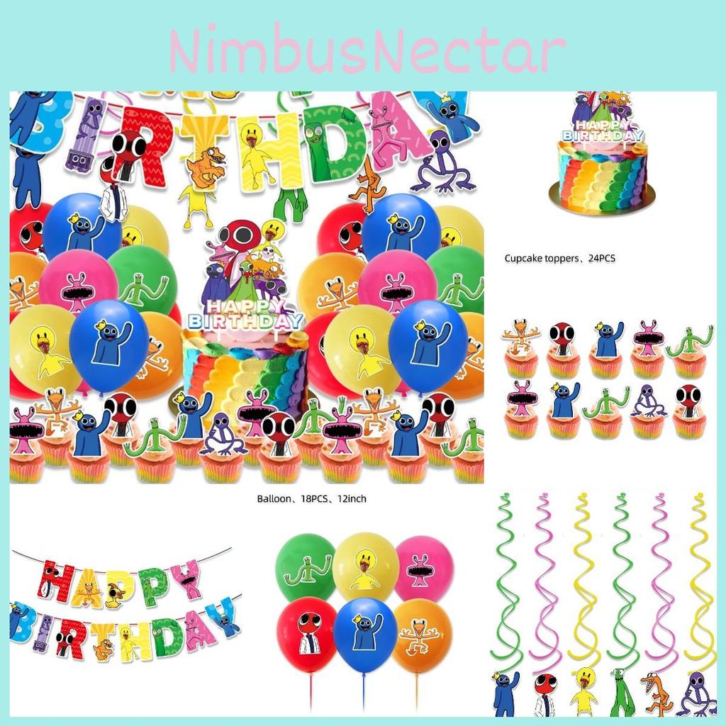 Vibrant Roblox Rainbow Friends Birthday Party Decorations Supplies Kit For Kids