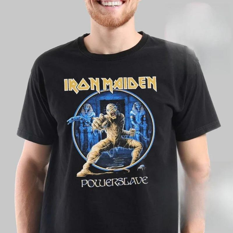 

Heavy metal band motorcycle T-shirts for men and women short-sleeved fashion top casual brand retro hip-hop summer pure cotton L