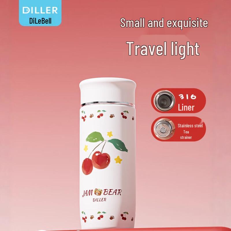 Diller 316 Stainless Steel Insulated Water Bottle with Tea Infuser