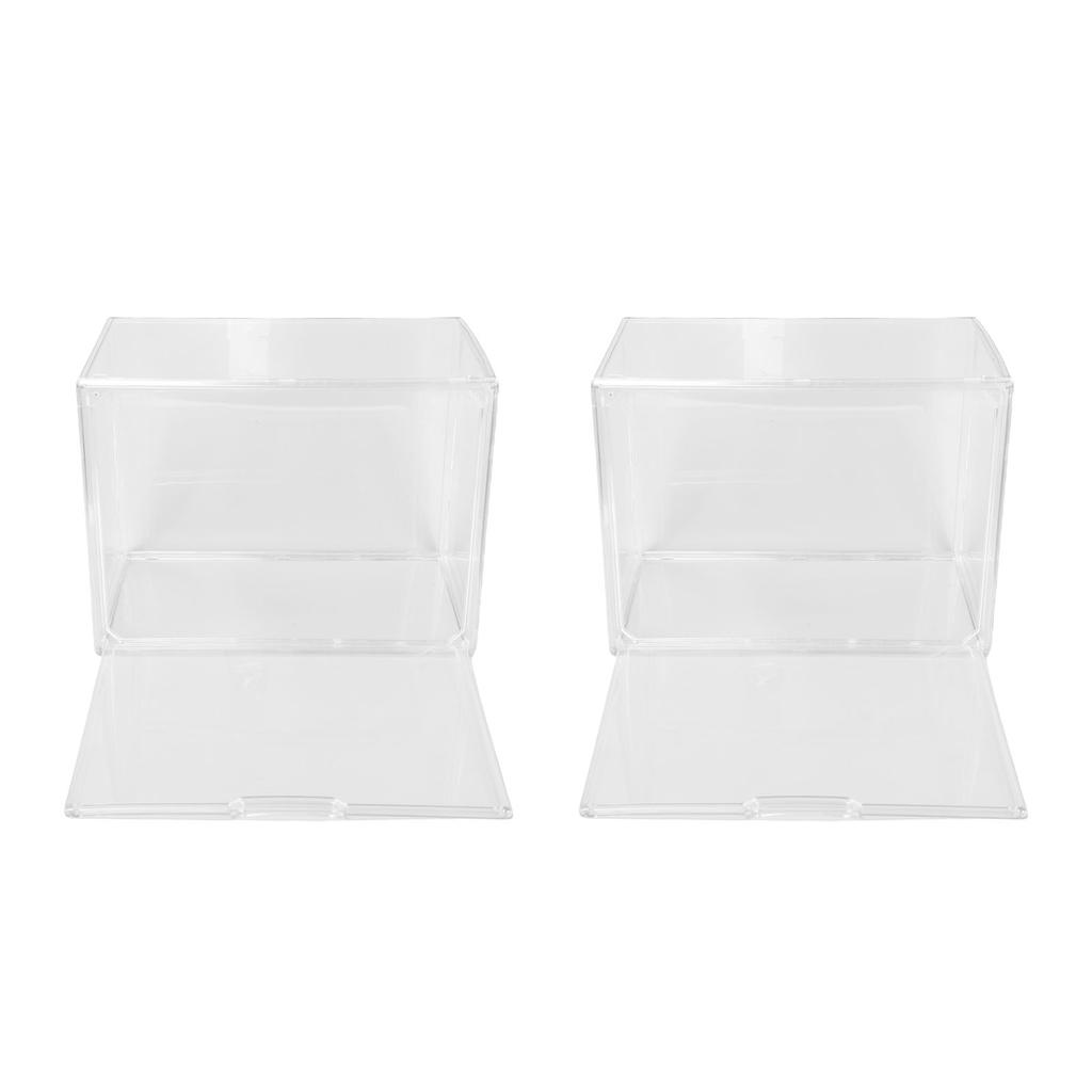 Transparente Vitrine für Miniaturfiguren Kunststoff Stapelbare Ausstellungsbox Organizer für Sammlerstücke Figuren Puppen