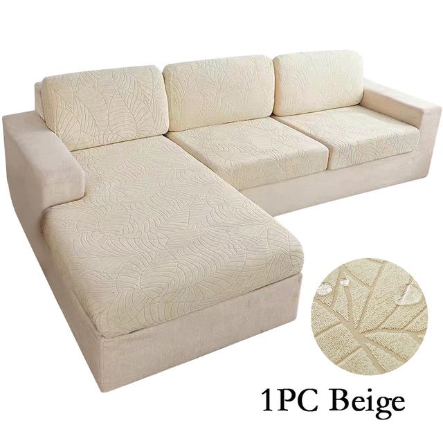 1Pcwaterproof Jacquard Sofa Cover, High Elasticity, All Season Universal Sofa Cushion Cover, Anti Slip,  Sofa Dust  Cover