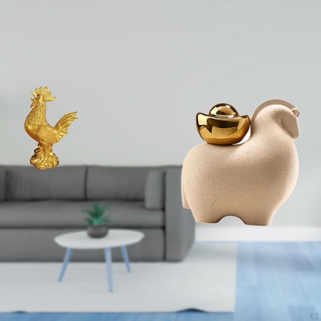 Chicken Figurine Feng Shui Decor Home Decorations Statue Sculpture for Birthday Anniversaries Hotel